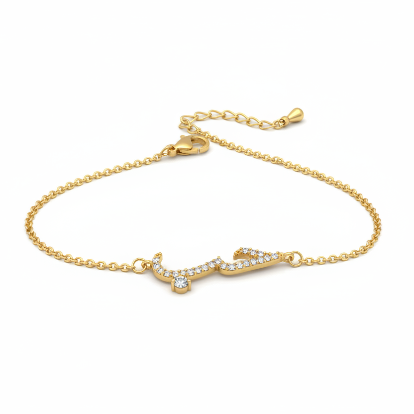 أسورة ذهبية 3D منحنية