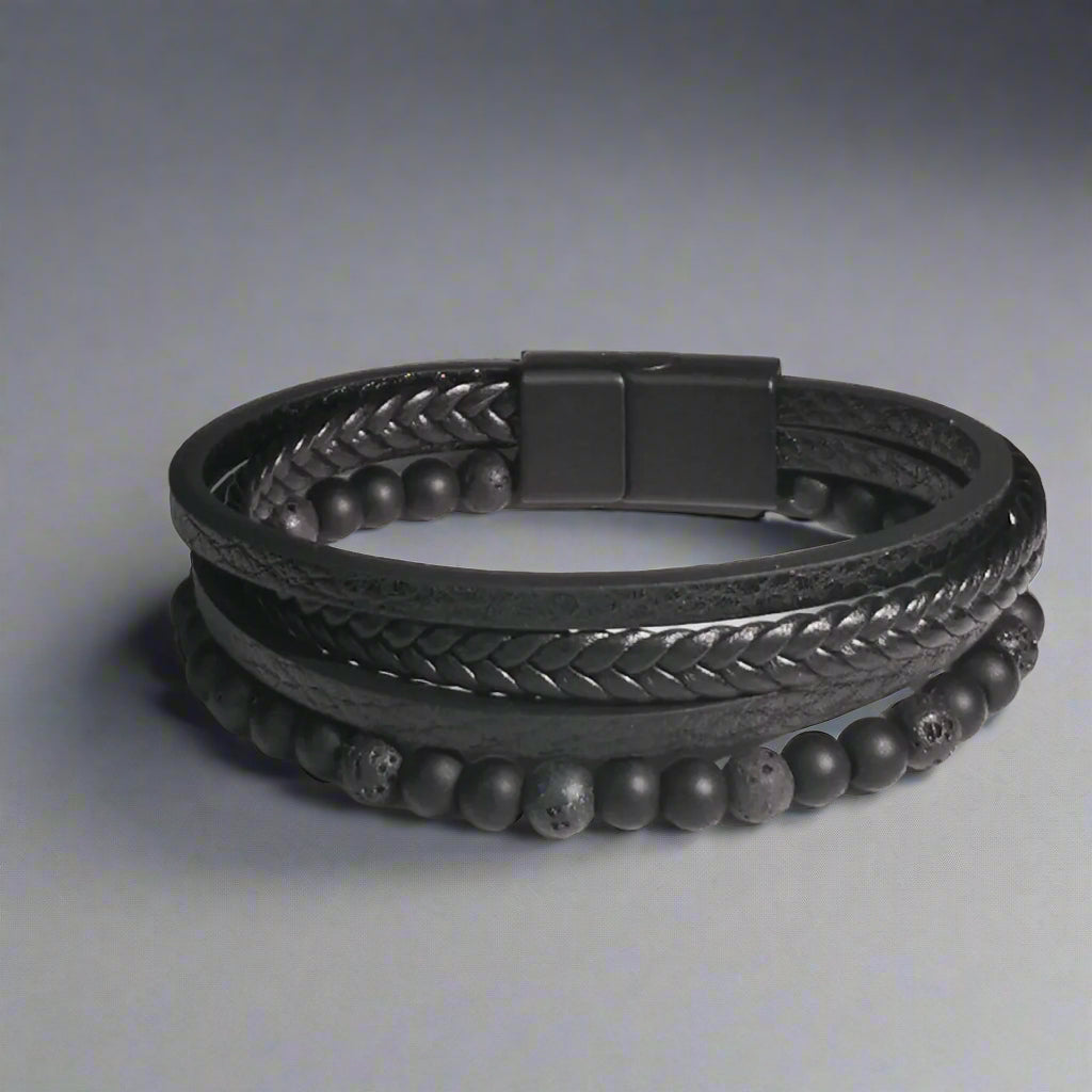 Heren Zwarte Armband