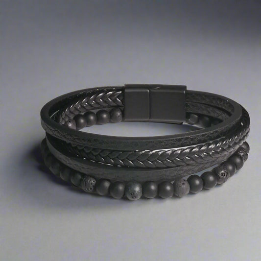 Heren Zwarte Armband
