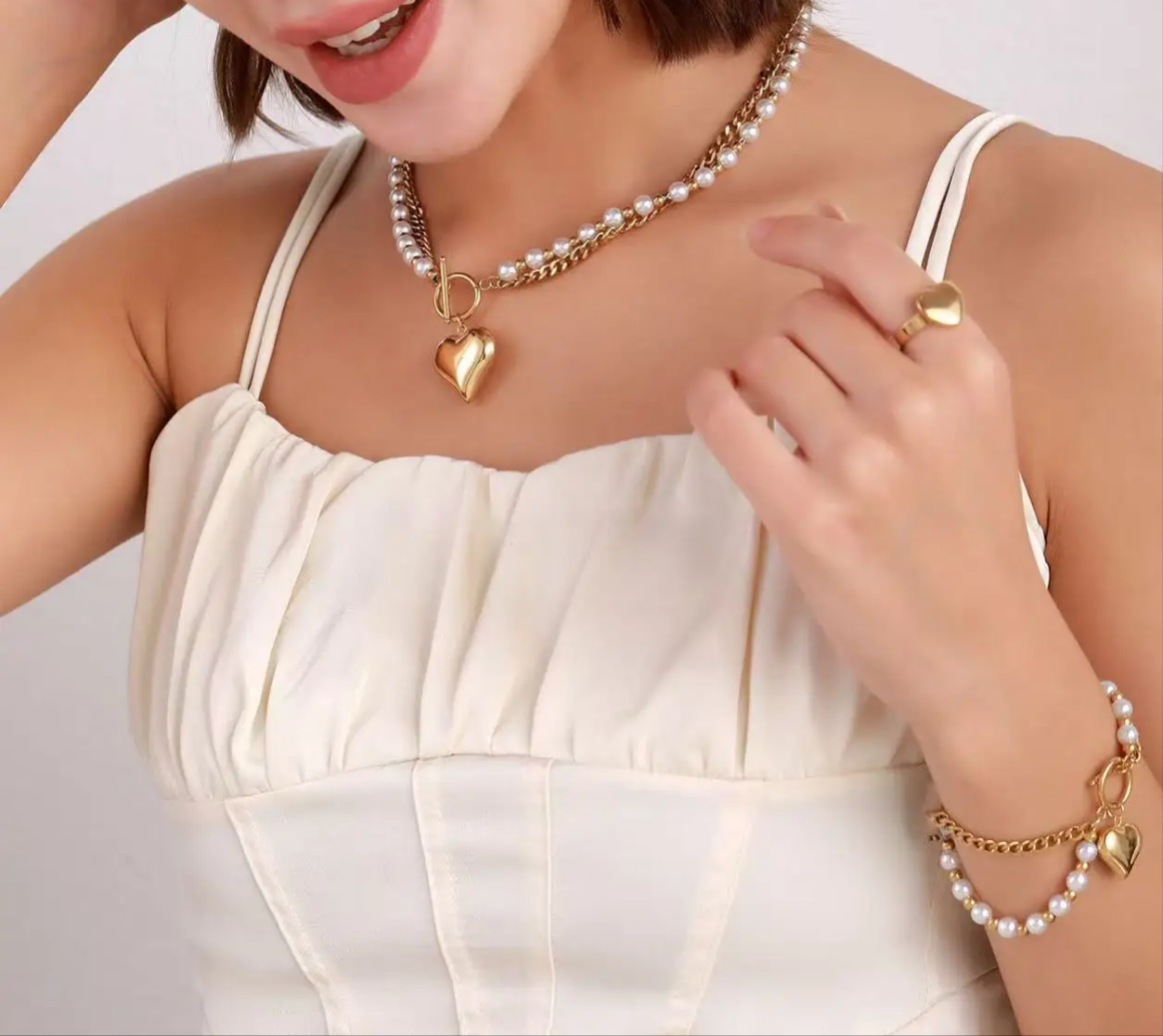 Luxe Harten Sieradenset - Elegantie en Duurzaamheid