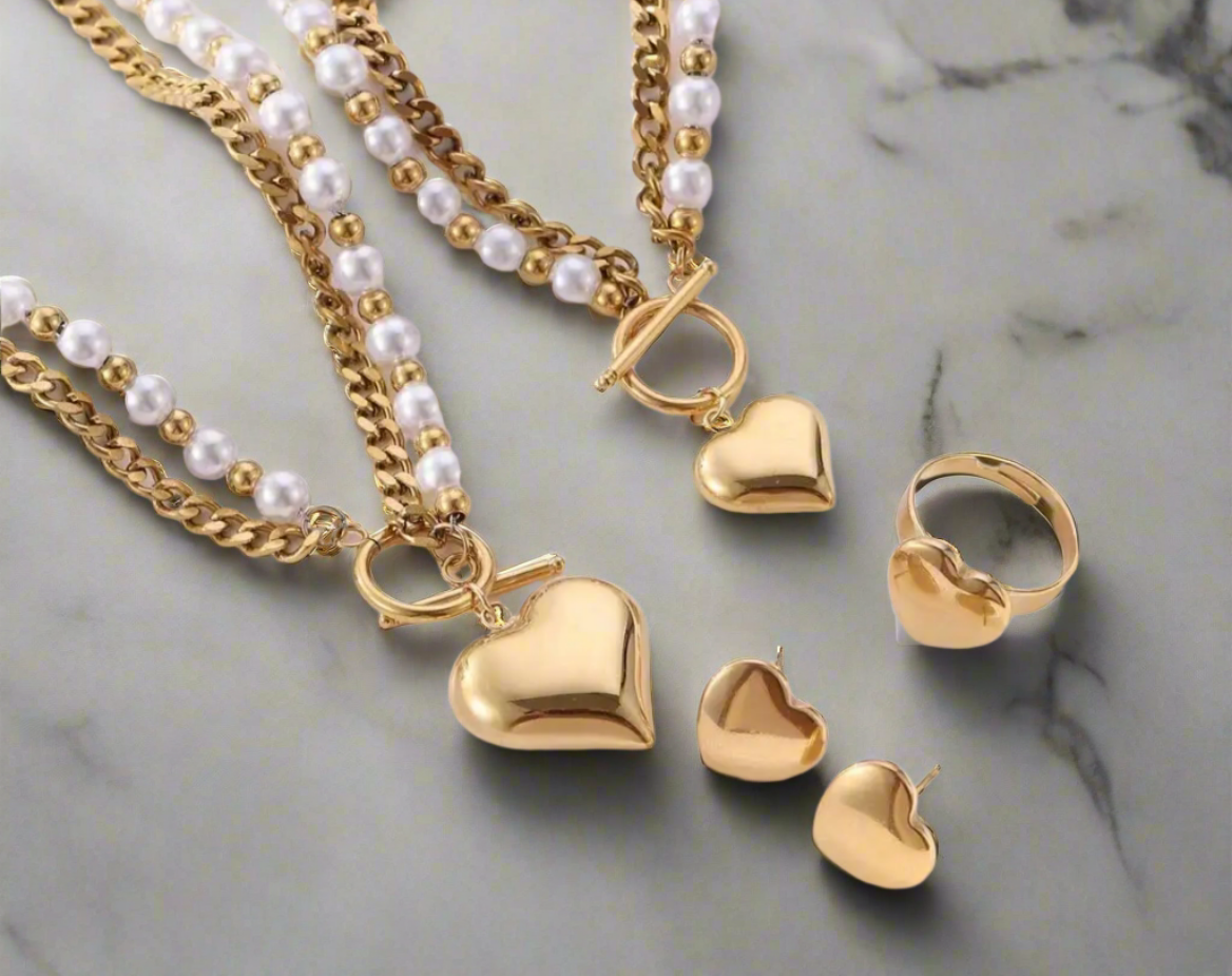 Luxe Harten Sieradenset - Elegantie en Duurzaamheid