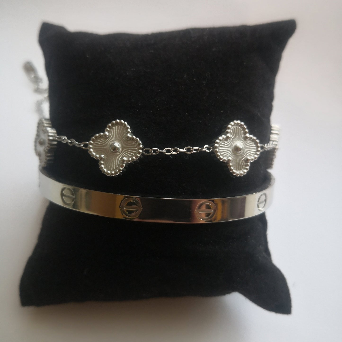Trendy en Klaver Armbanden - Zilver - Intero Sieraden