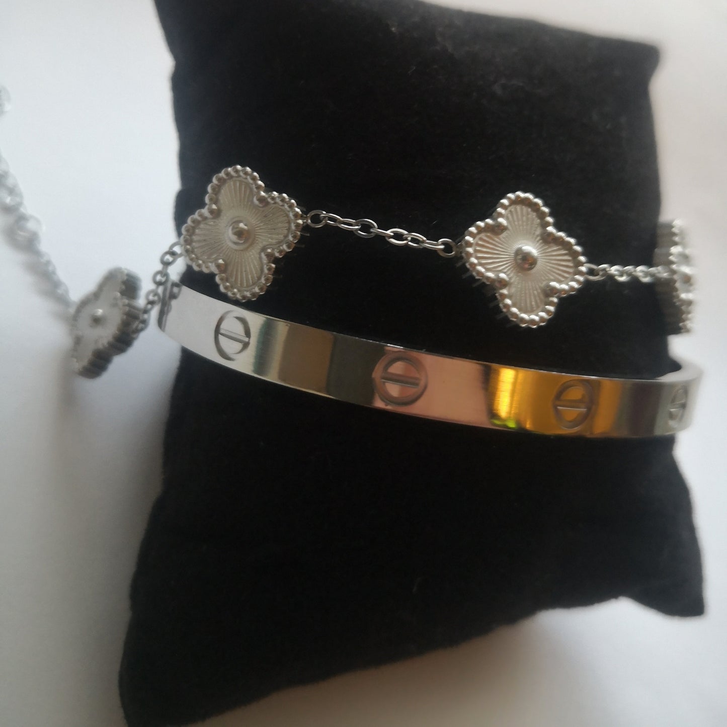 Trendy en Klaver Armbanden - Zilver - Intero Sieraden