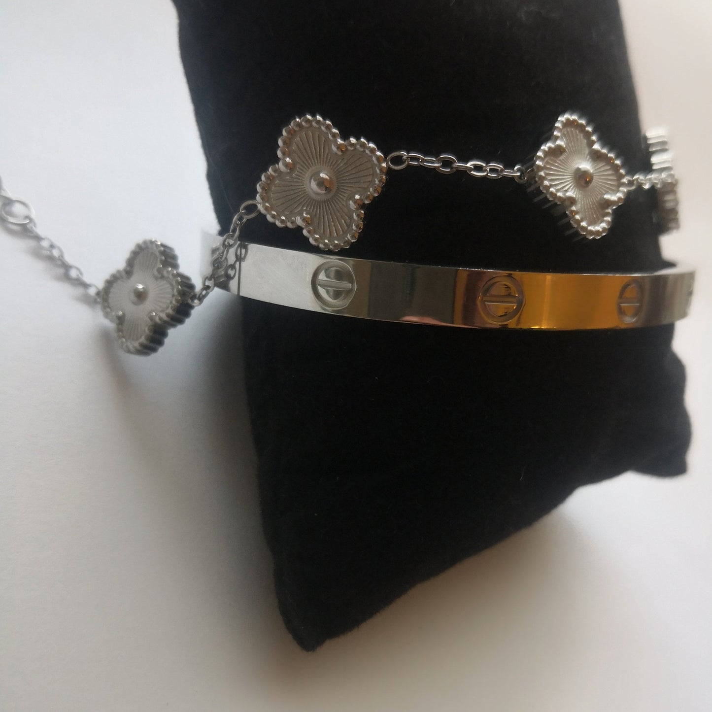 Trendy en Klaver Armbanden - Zilver - Intero Sieraden
