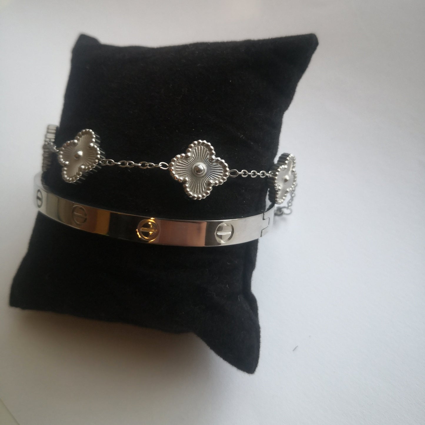 Trendy en Klaver Armbanden - Zilver - Intero Sieraden
