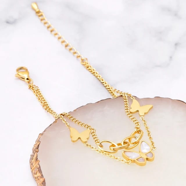 Witte Vlinder Armband - Intero Sieraden