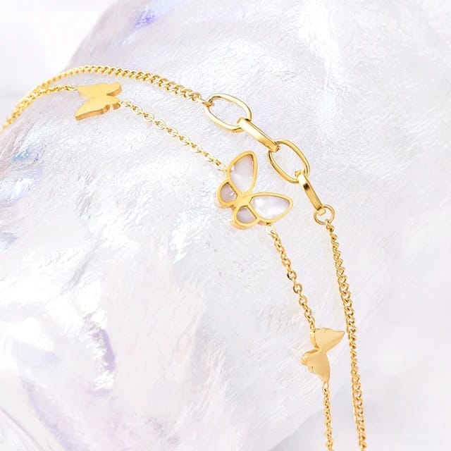 Witte Vlinder Armband - Intero Sieraden