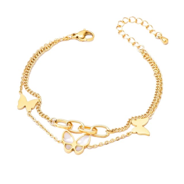 Witte Vlinder Armband - Intero Sieraden