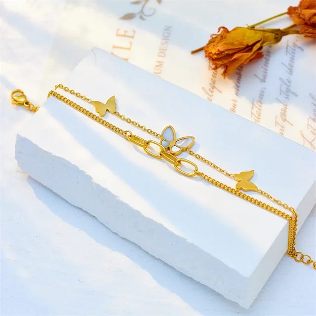 Witte Vlinder Armband - Intero Sieraden
