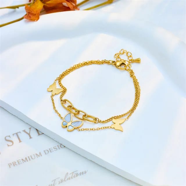 Witte Vlinder Armband - Intero Sieraden