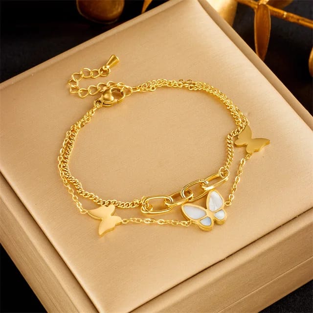 Witte Vlinder Armband - Intero Sieraden