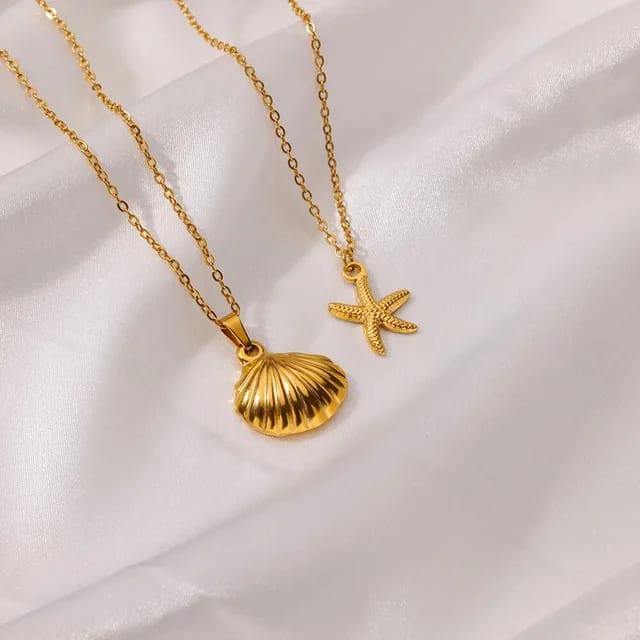 Zeeschelp en Zeester Ketting - Intero Sieraden