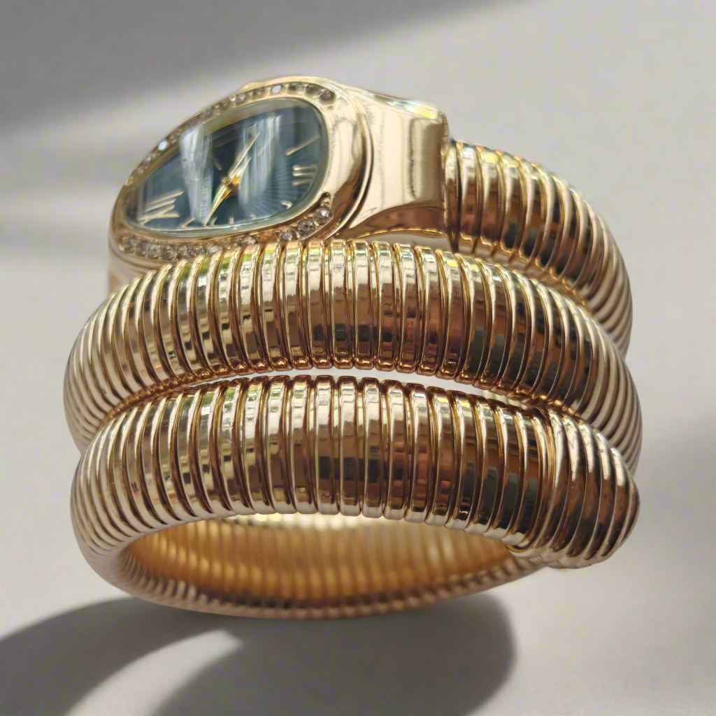 Twist Elegance – Luxe Spiraal Horloge