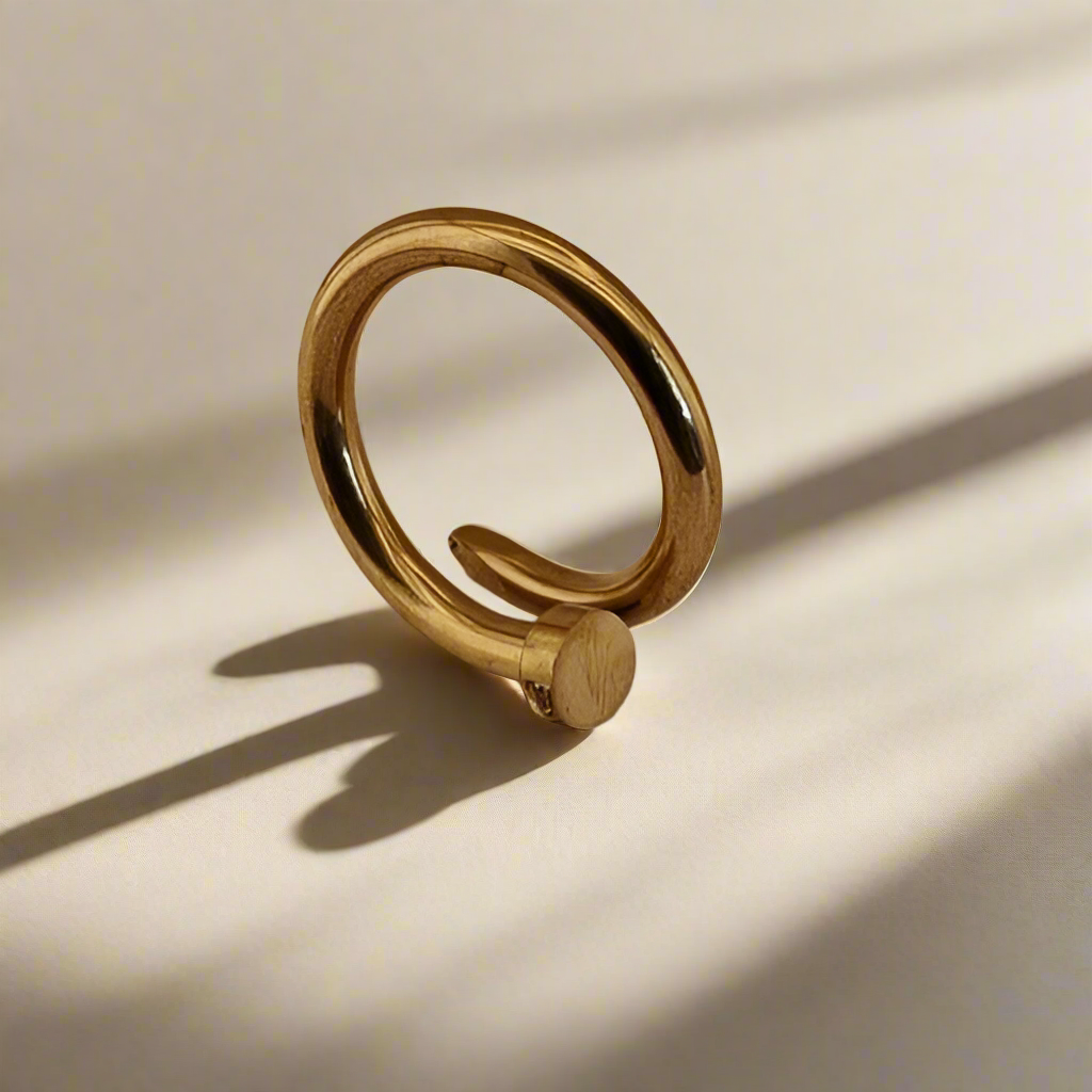 Spijker Ring Goudkleurige 18k