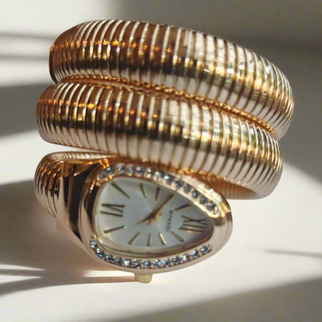 Twist Elegance – Luxe Spiraal Horloge