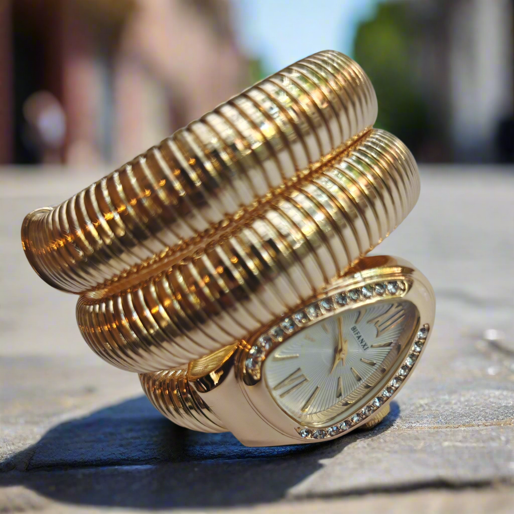 Twist Elegance – Luxe Spiraal Horloge