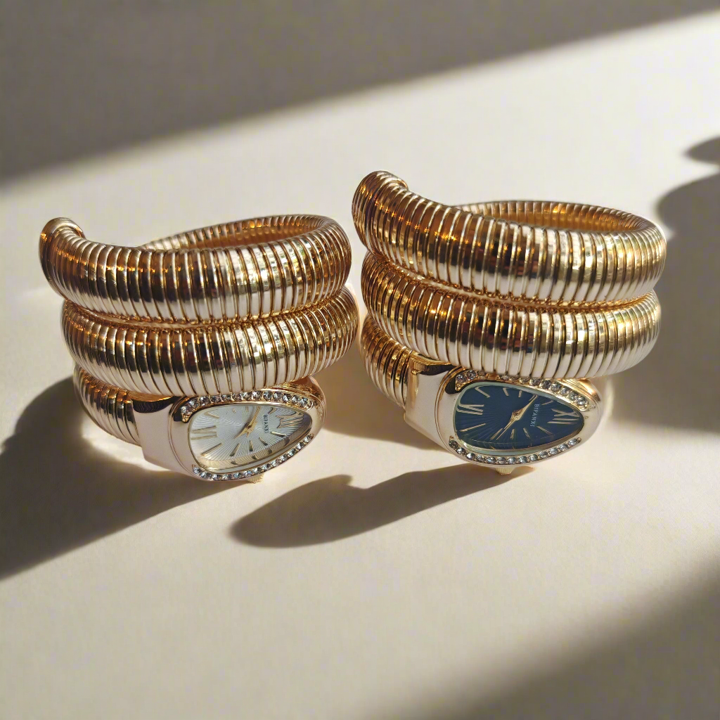 Twist Elegance – Luxe Spiraal Horloge