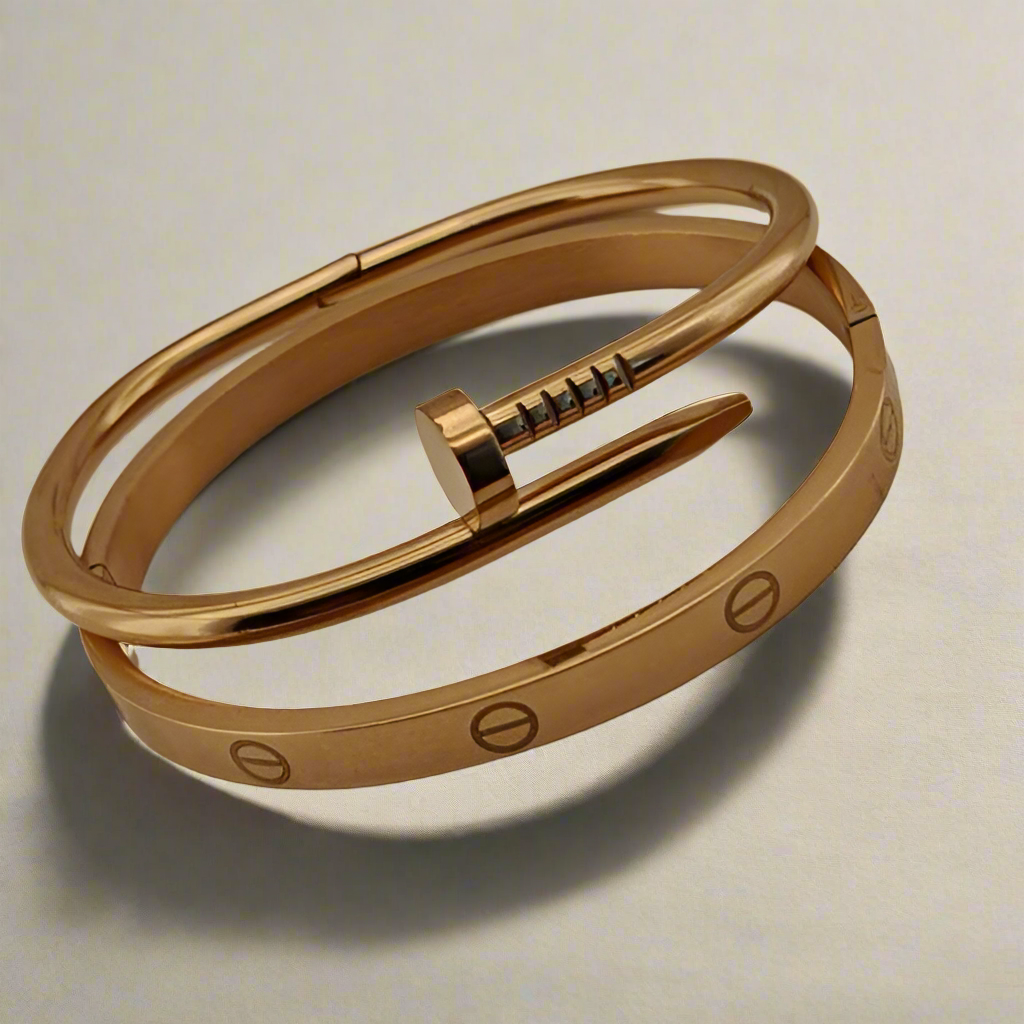 Spijker en Trendy Armbanden Goudkleurige 18k