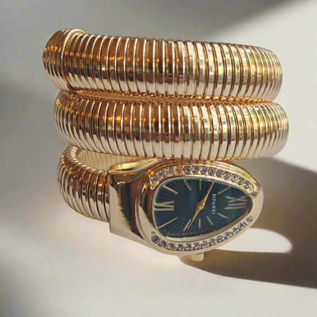 Twist Elegance – Luxe Spiraal Horloge