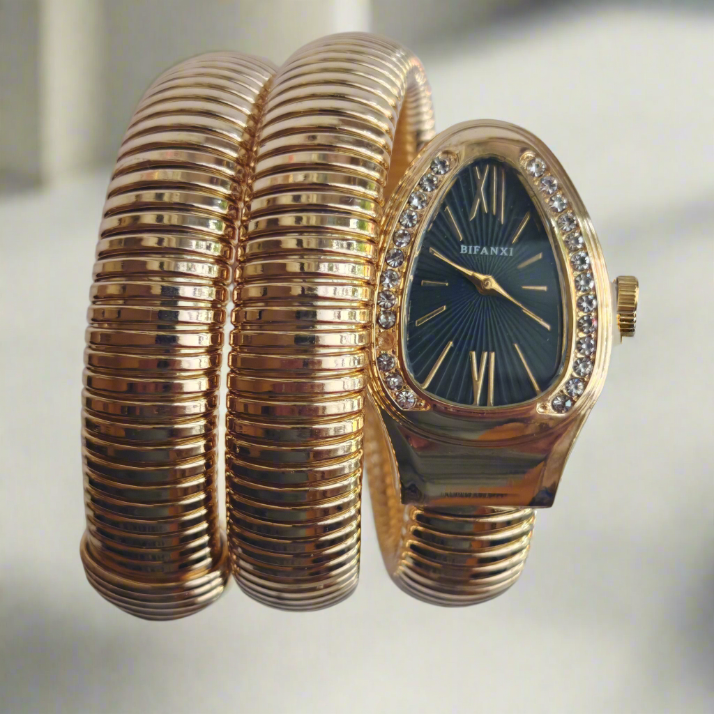 Twist Elegance – Luxe Spiraal Horloge