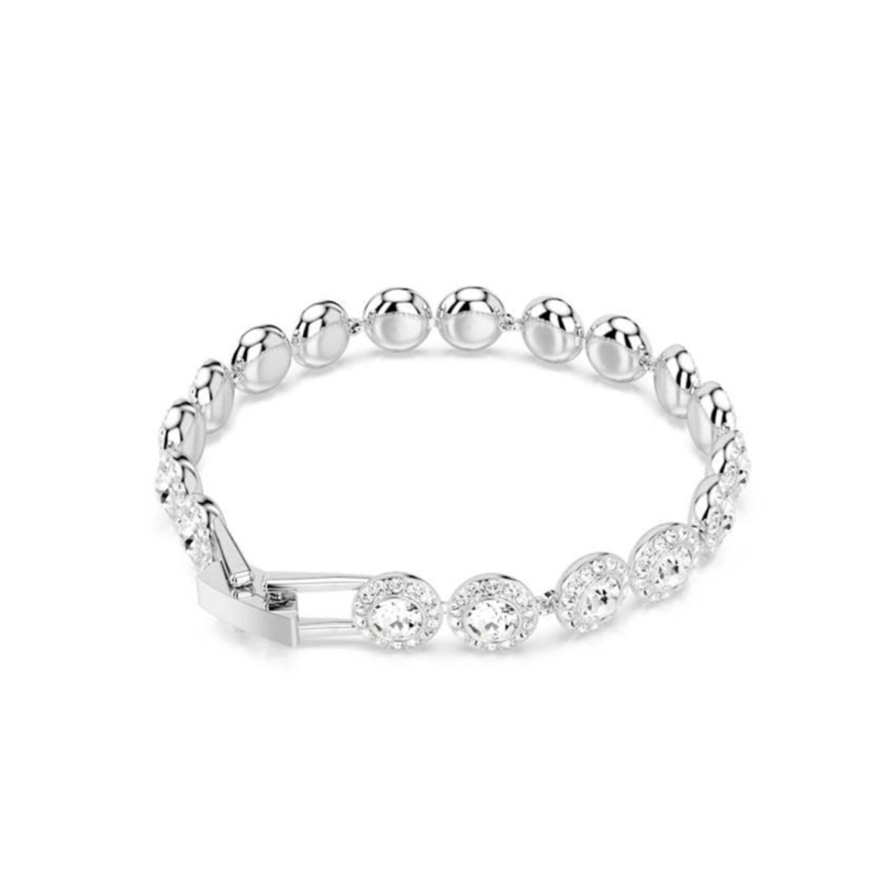 Luxe Ronde Kristal Armband - RVS