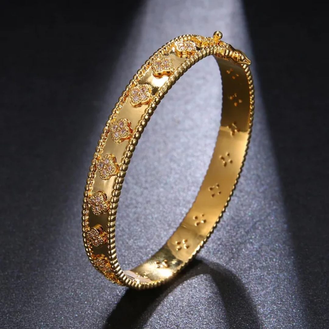 Gouden Bloesem Armband en Ring set - Intero Sieraden