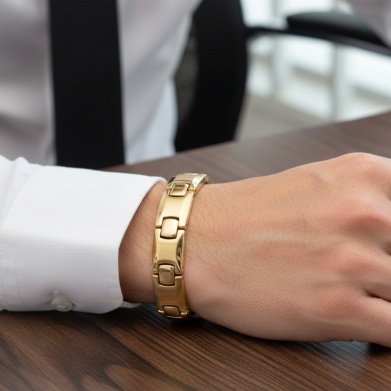 Magnetische Heren Armband Roestvrij Staal - Therapeutisch & Waterbestendig