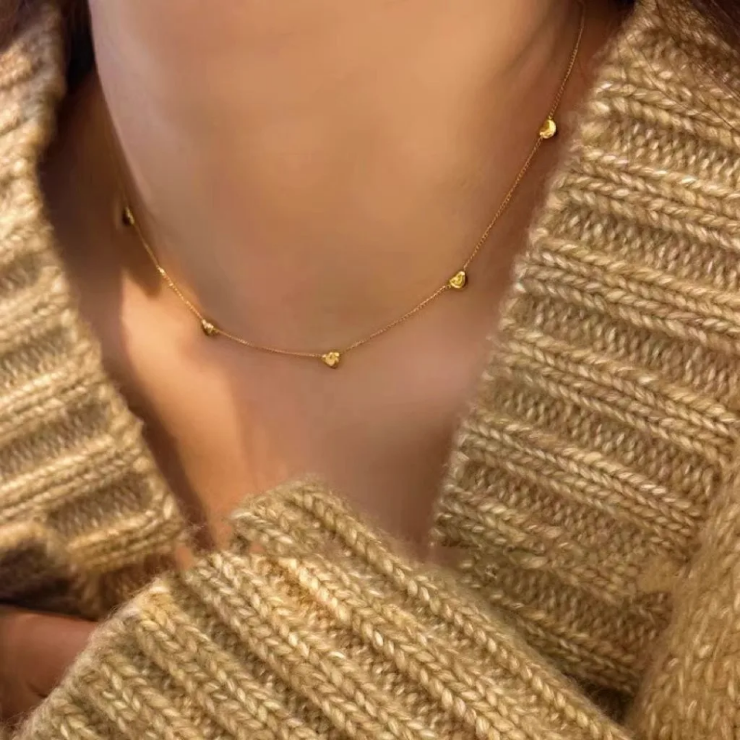 Elegante Hartjes set van roestvrij staal, water- en roestbestendig - Intero Sieraden