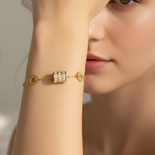 Kristallen Armband Waterbestendig - Goudkleurig & Zilverkleurig