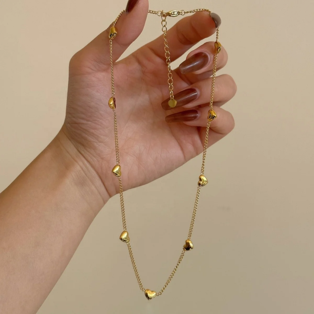 Elegante Hartjes set van roestvrij staal, water- en roestbestendig - Intero Sieraden