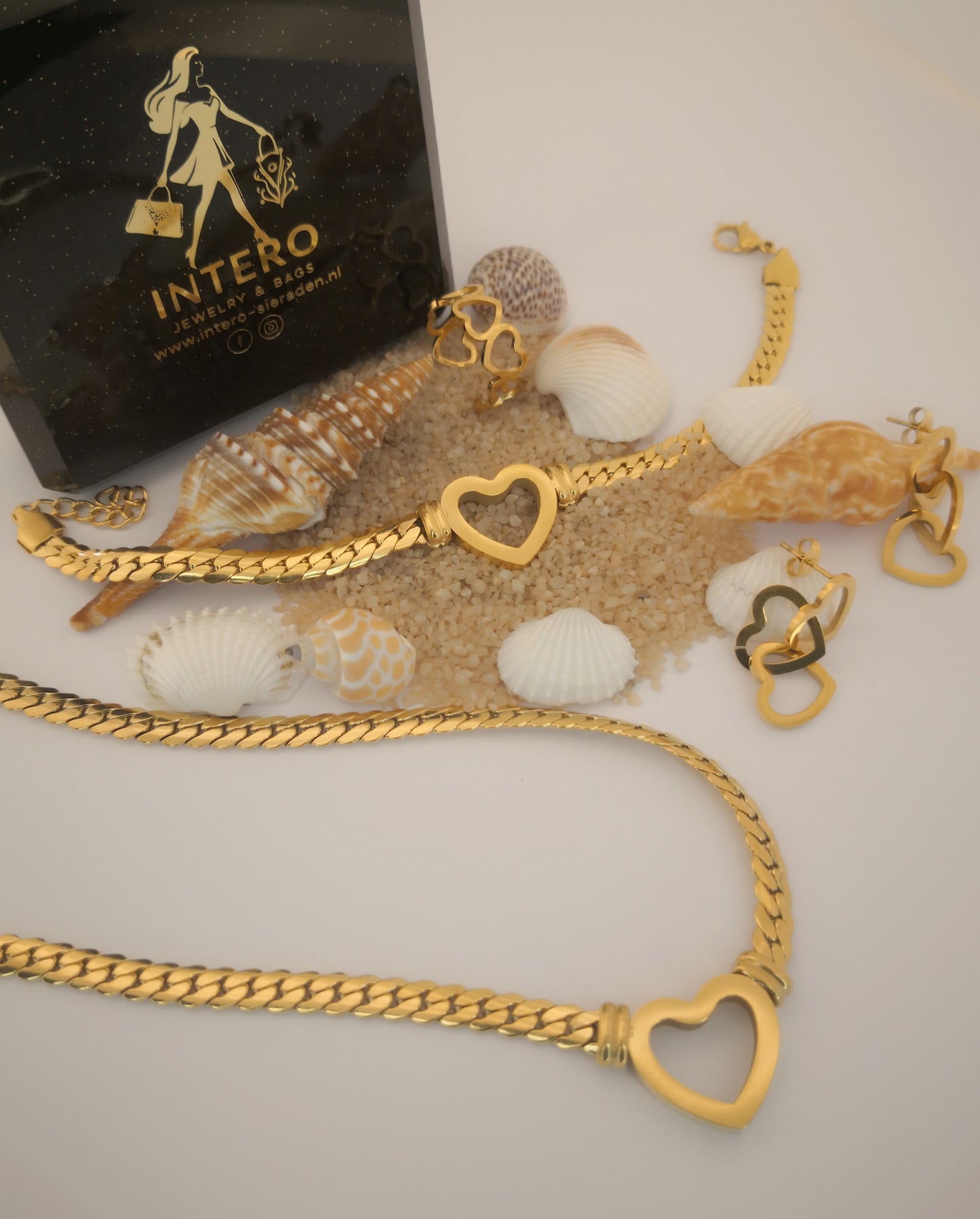 Harten Sieraden set 4 stuk - Intero Sieraden
