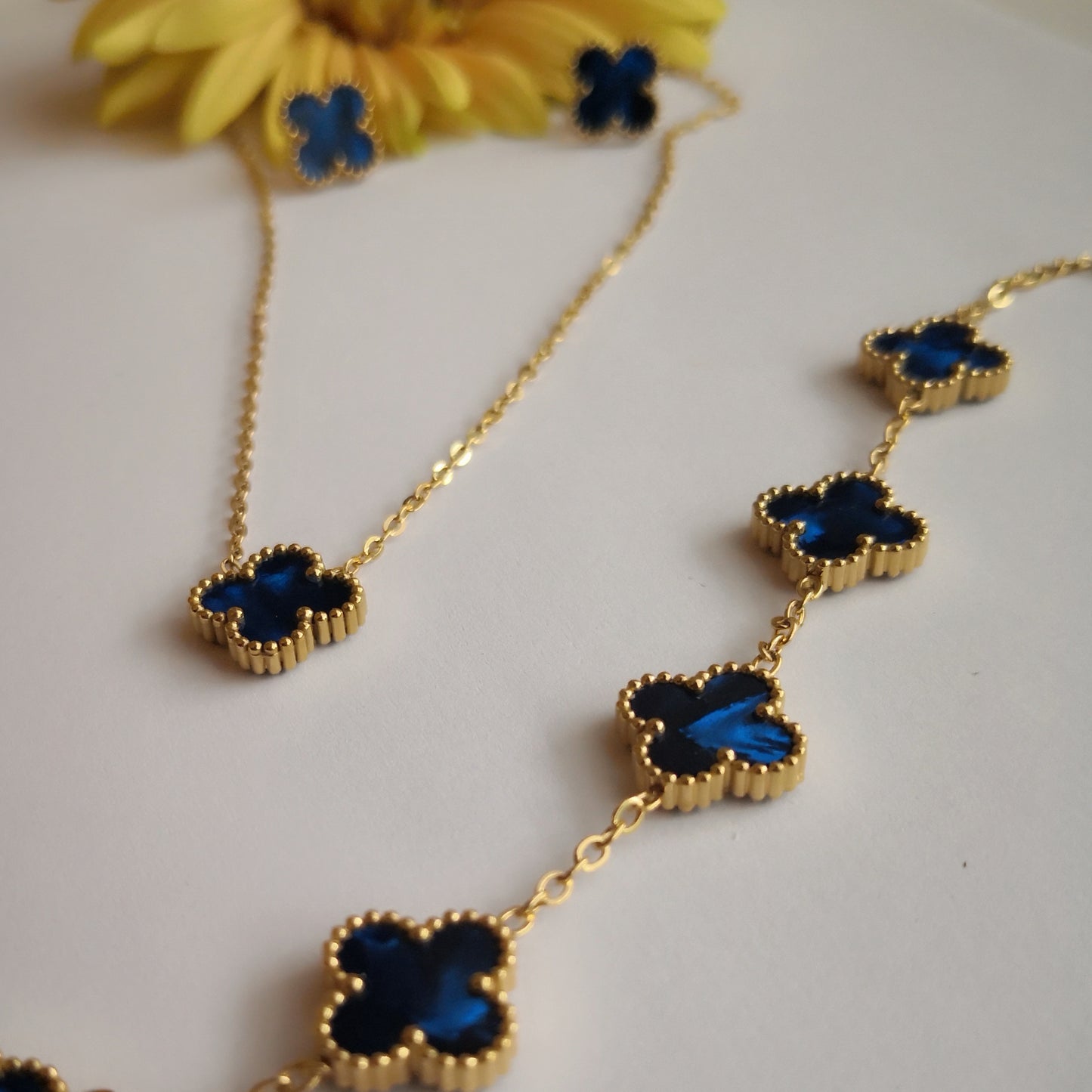 Felle kleuren Klaver Sieraden Set | 3 stuks - Intero Sieraden