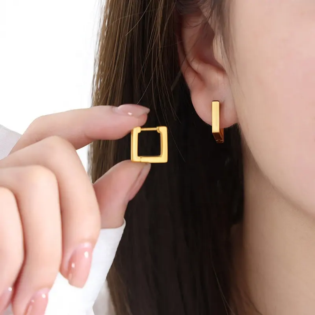 Rechthoekige en Vierkante Oorbellen - Intero Sieraden