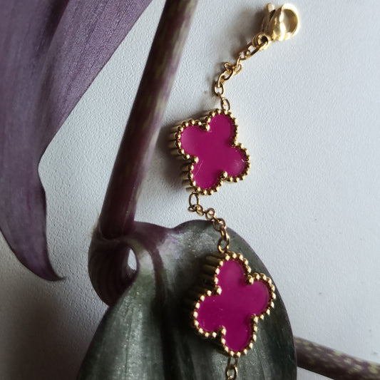 Felle kleuren Klaver Armband - Intero Sieraden