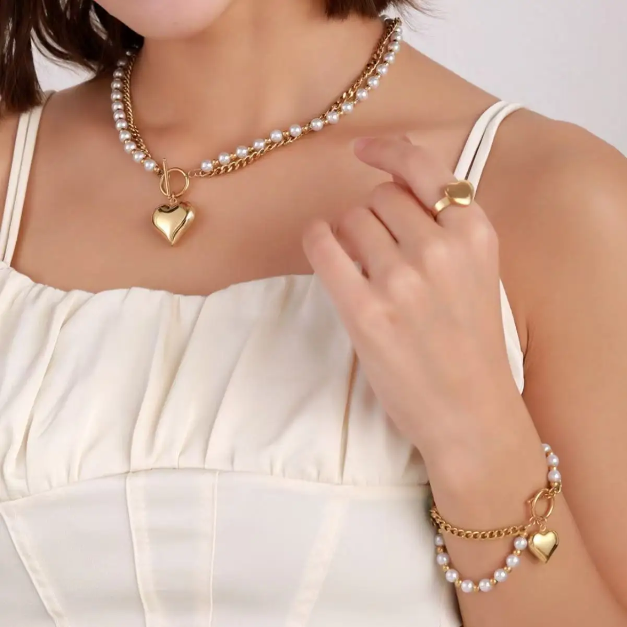 Luxe Harten Sieradenset - Elegantie en Duurzaamheid