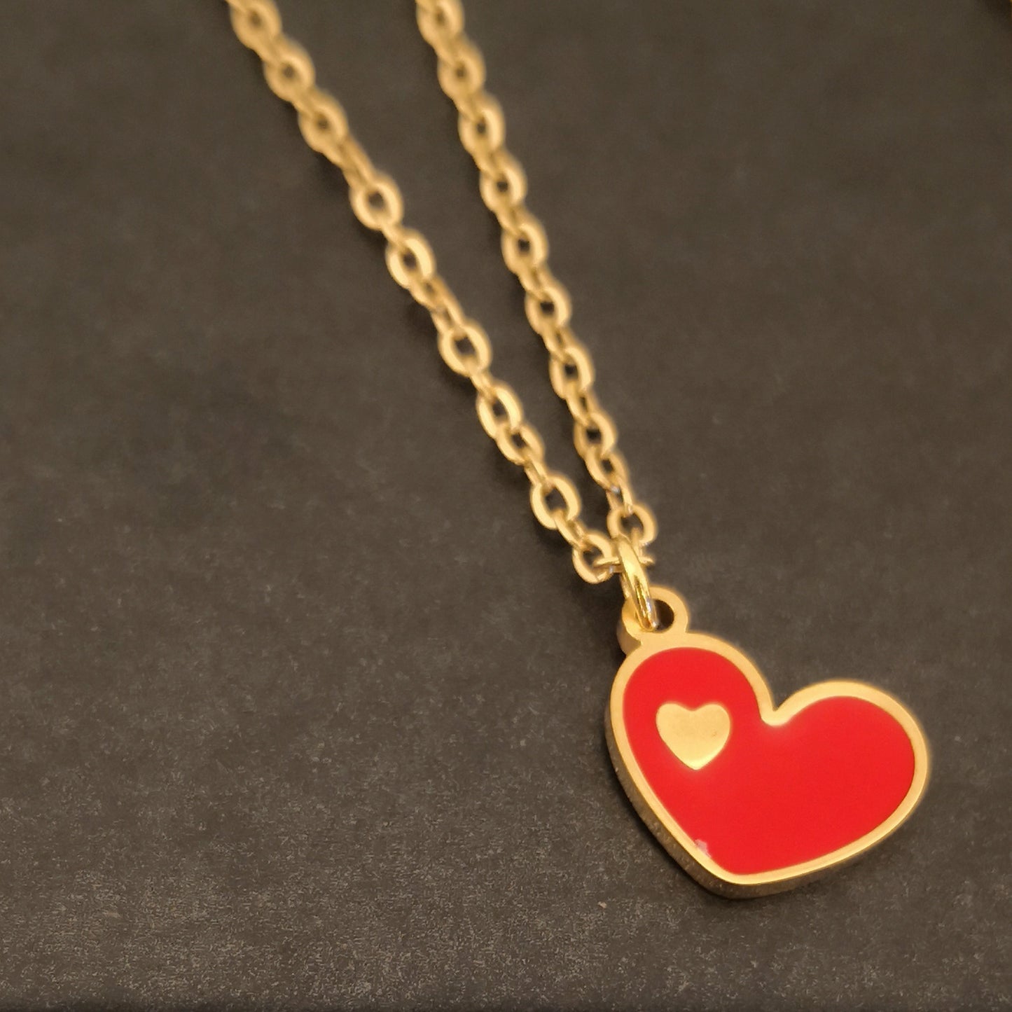 Harten Ketting en Oorbellen Set
