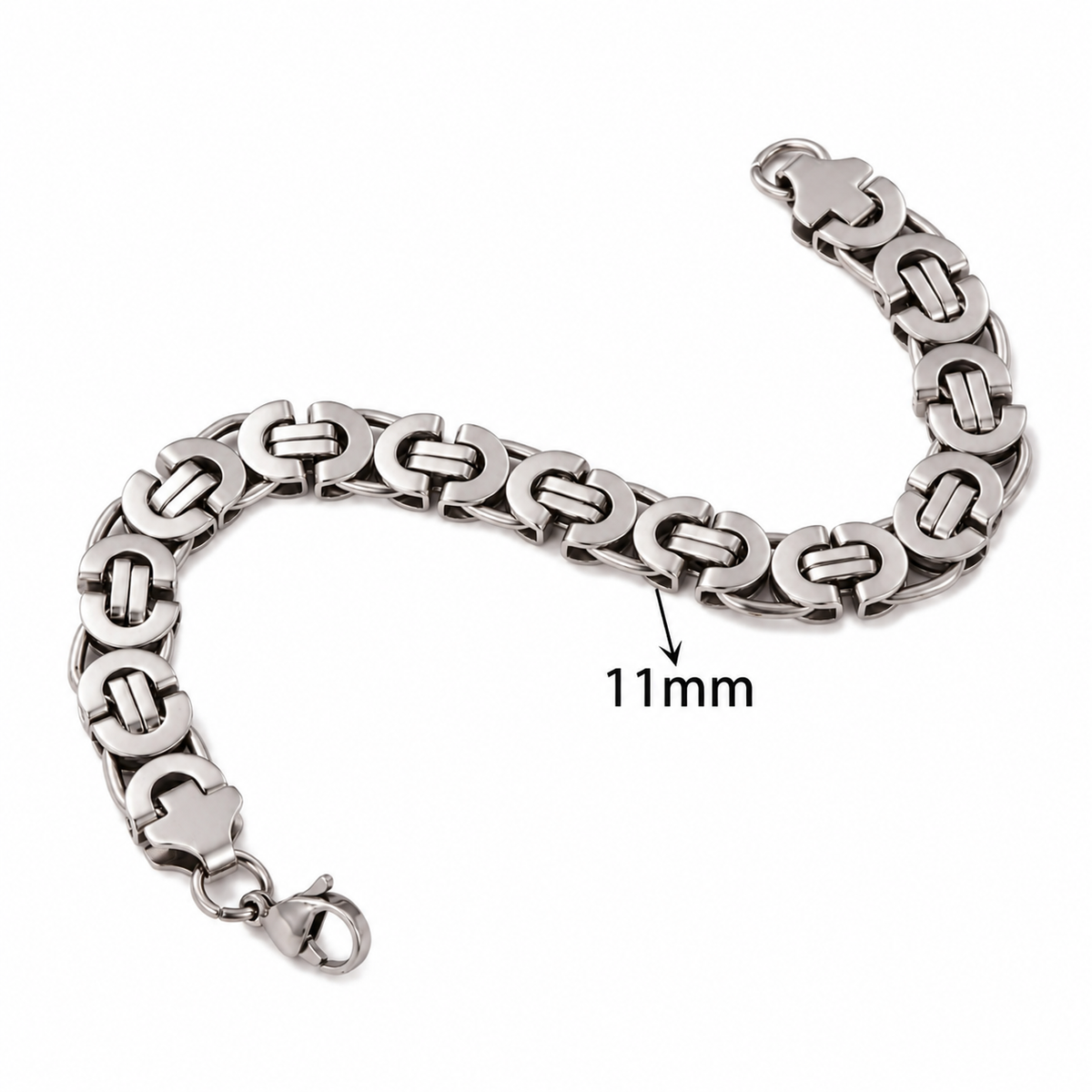 Intero Schakelketting & Armband Set voor Heren – Goud of Zilver