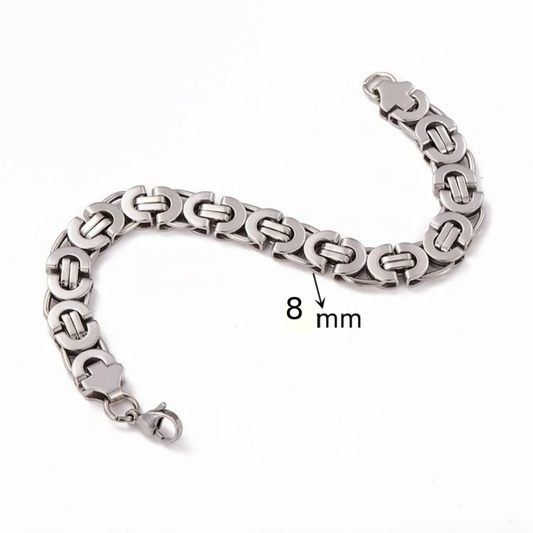 Intero Schakelketting & Armband Set voor Heren – Goud of Zilver