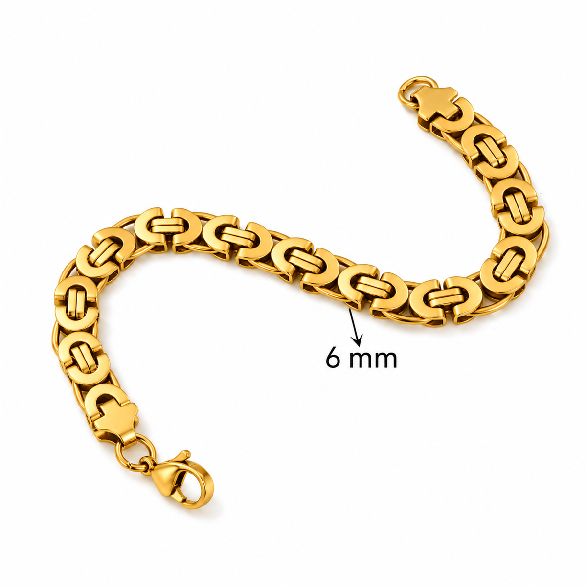 Intero Schakelketting & Armband Set voor Heren – Goud of Zilver