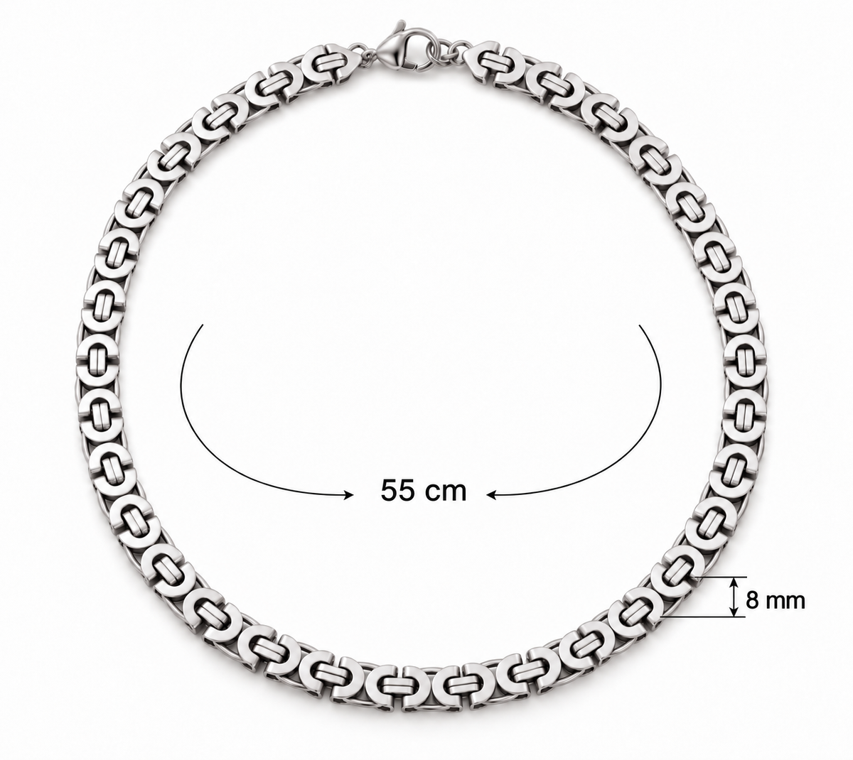 Intero Schakelketting & Armband Set voor Heren – Goud of Zilver