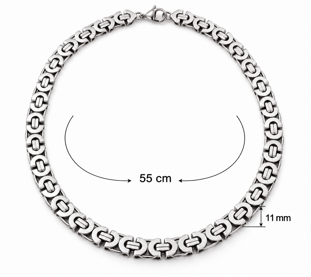 Intero Schakelketting & Armband Set voor Heren – Goud of Zilver