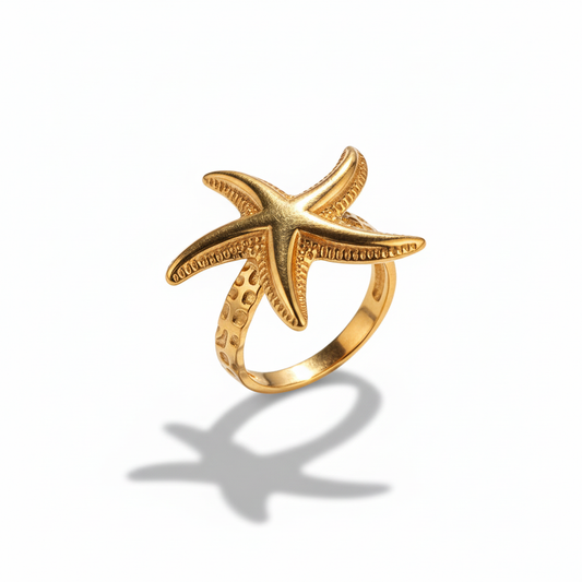 خاتم نجمة البحر بتأثير 3D واقعي