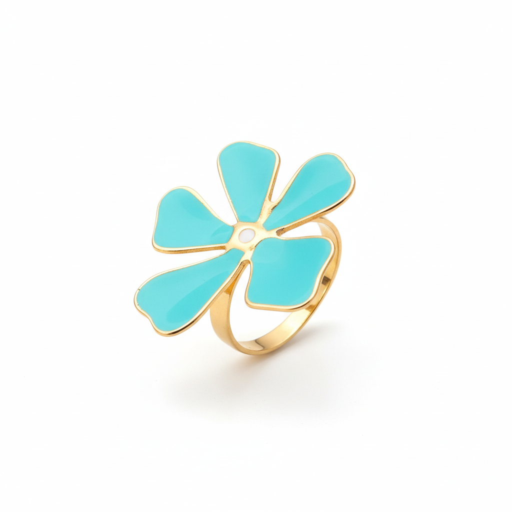 خاتم اليعسوب التركواز - خلفية بيضاء