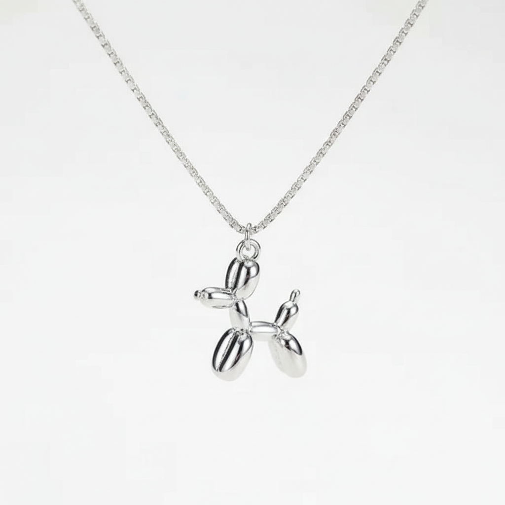 سلسلة كلب البالون فضية