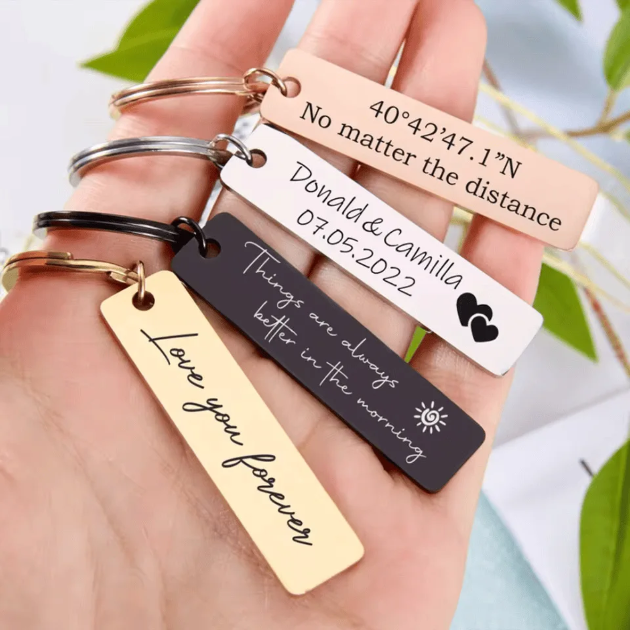 Gepersonaliseerde Sleutelhanger met Gravure – RVS