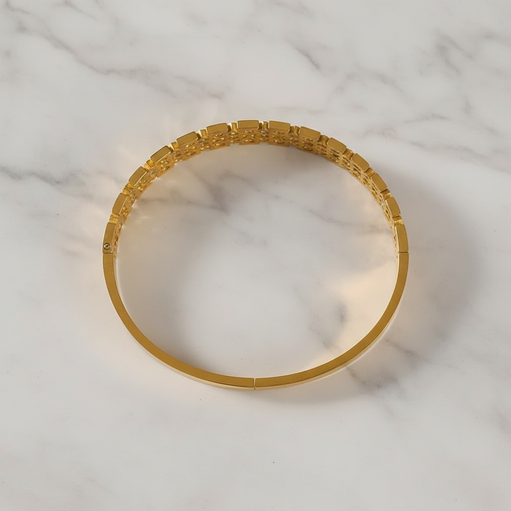 Luxe Goudkleurige Armband met Zirkonia - Stainless steel - intero Sieraden 