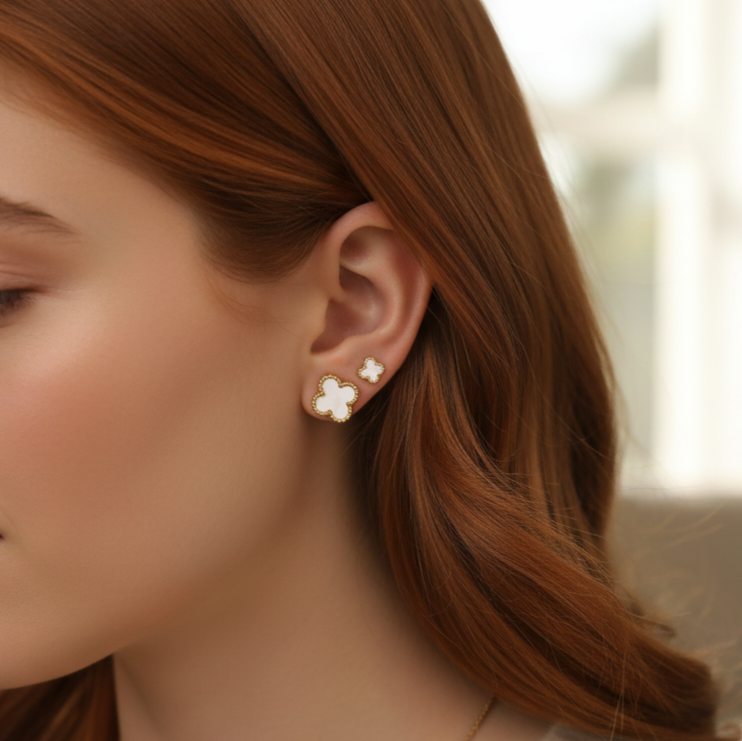 Trendy Klaver Oorbellen - Roestvrij Staal Waterdicht