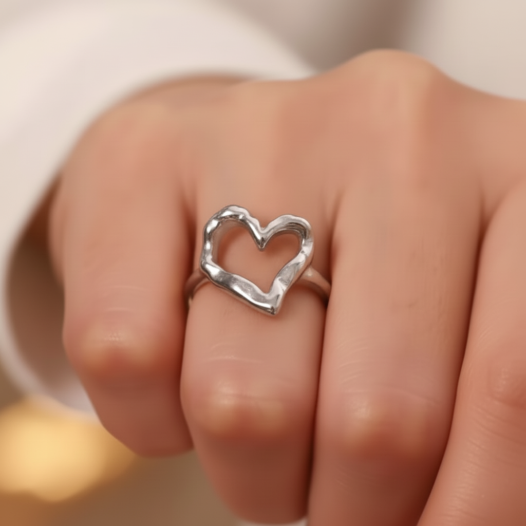 Verstelbare Hartring - Goudkleurig & Zilverkleurig - aanpasbaar ring - intero Sieraden 