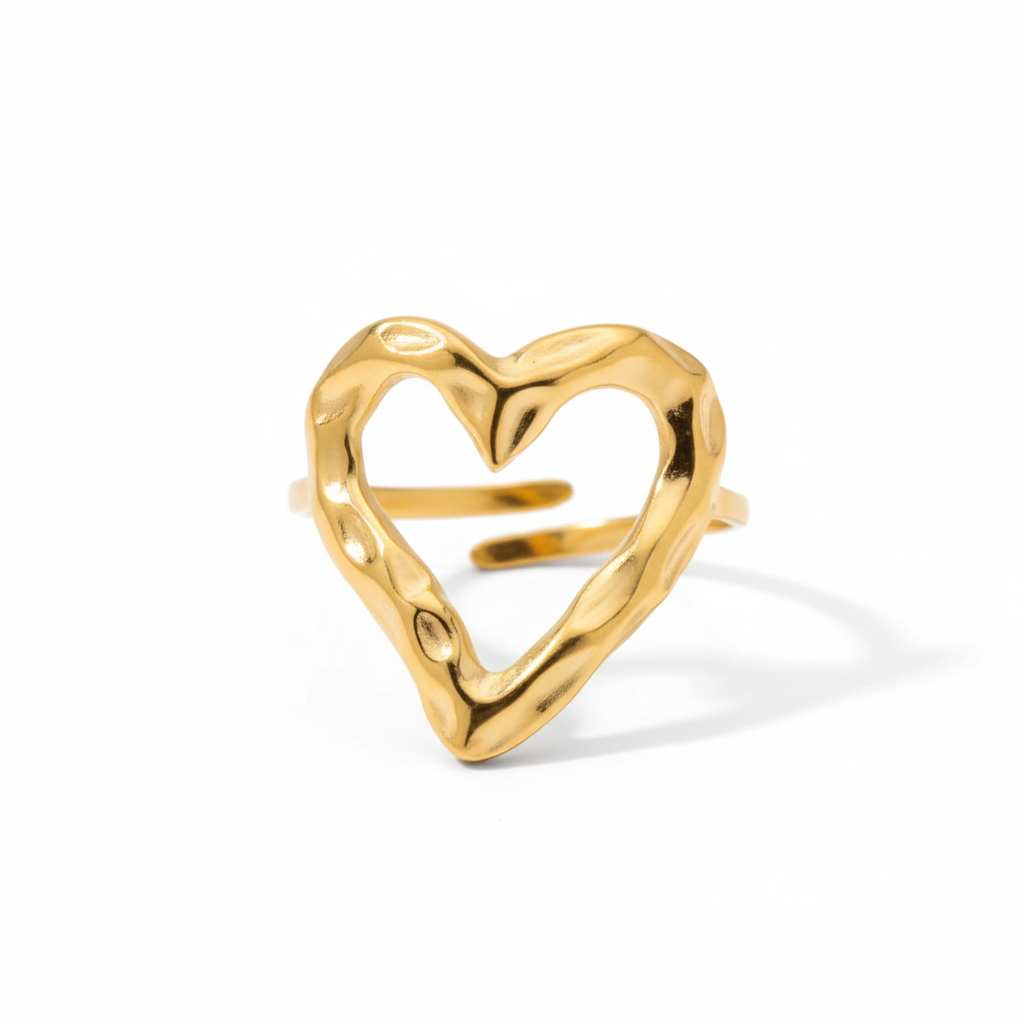 Verstelbare Hartring - Goudkleurig & Zilverkleurig - aanpasbaar ring - intero Sieraden - Goudkleurig 