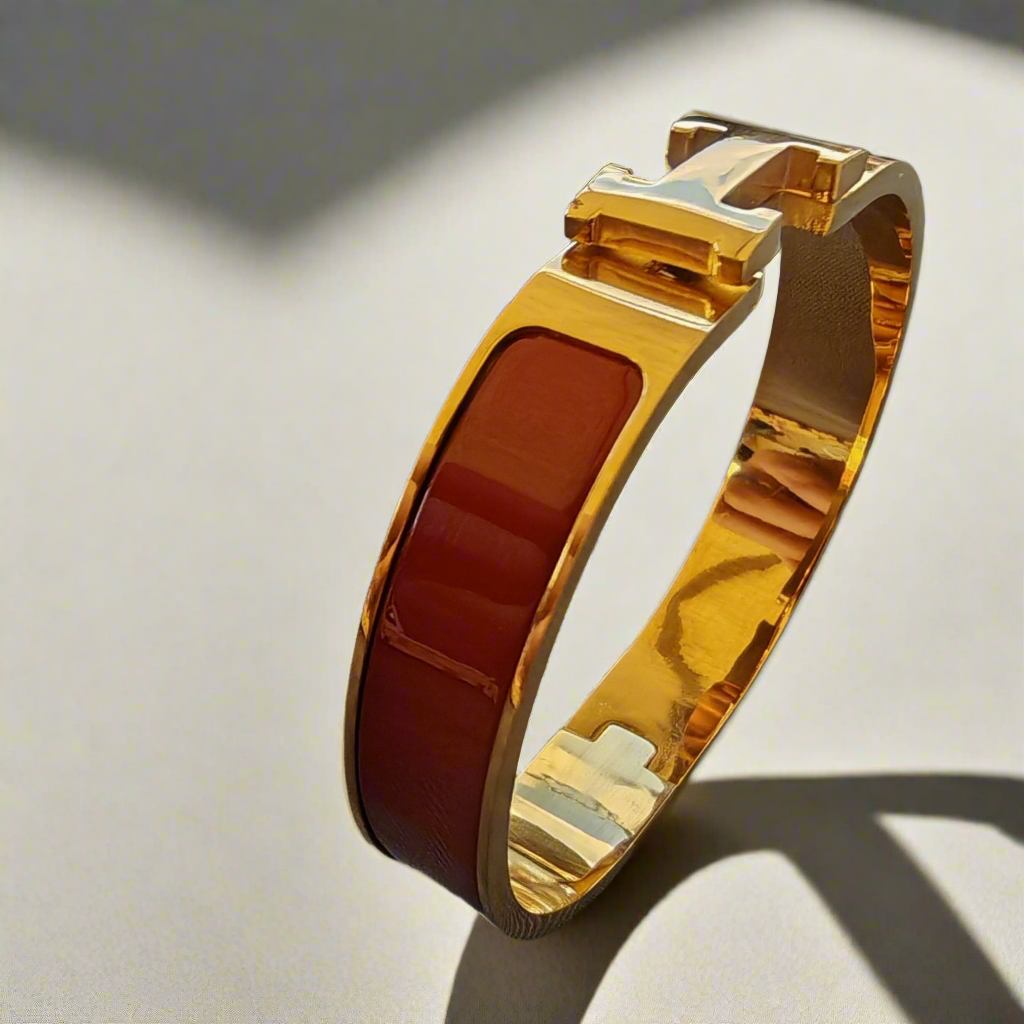 H letter Goudkleurige Armbanden